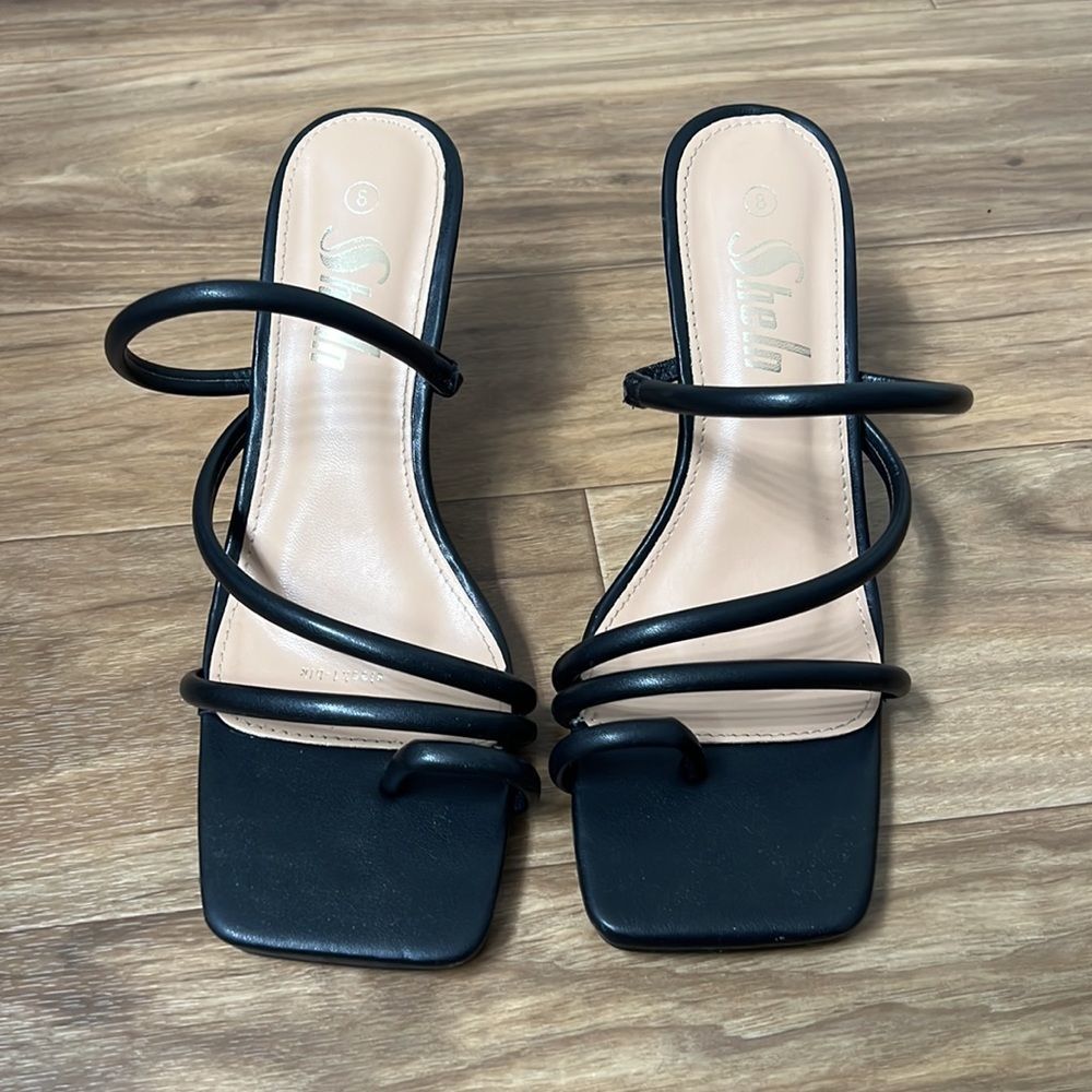 Black Strap Heels 